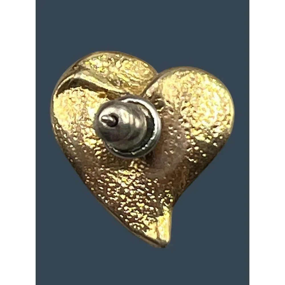 90s Gold-Tone & Pearl Earrings Set Rhinestones Floral Designs & Small Rose Pin - Picture 6 of 11